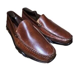 Allen Edmonds 71804 Boulder Brown Leather Driving Loafers Moccasin Mens Size 8.5